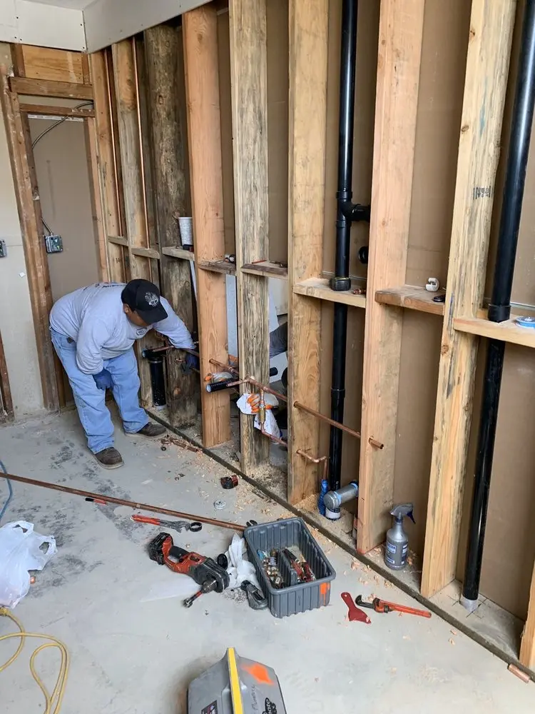 Commercial rough-in plumbing for Gas Line Repair in New Germantown